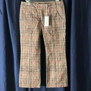 NWT Houndstooth plaid Derek Lam 10 Crosby pants